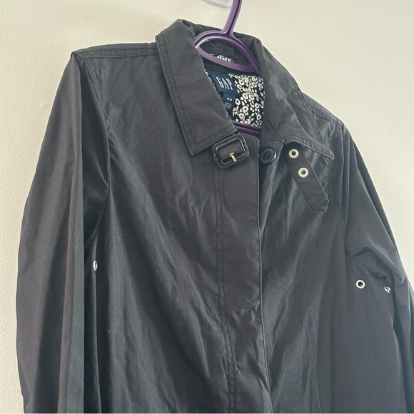 GAP size medium trench coat black mud length size medium - Picture 4 of 13